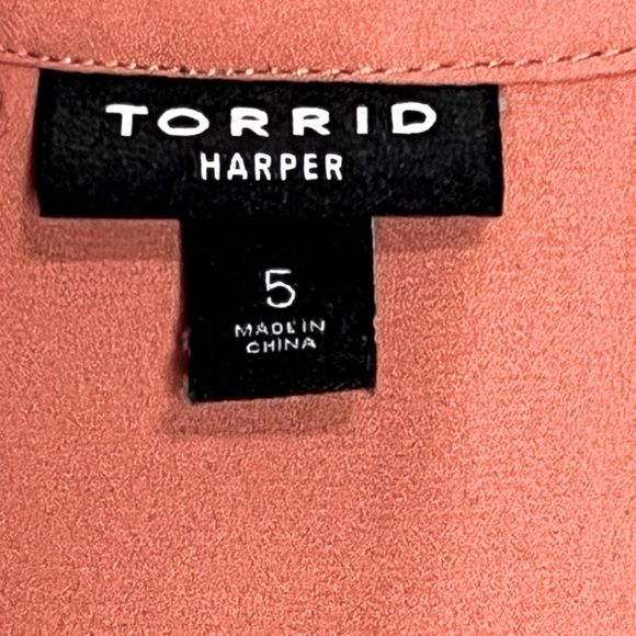 TORRID Harper Georgette Pullover Flutter Sleeve Blouse - Apricot - Picture 8 of 14